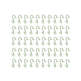 50pcs 3cm Ornament Hooks Green
