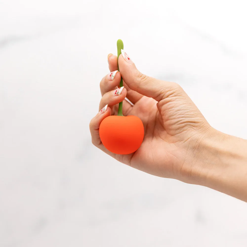 Emojibator Cherry Silicone Rechargeable Kegel Vibrator