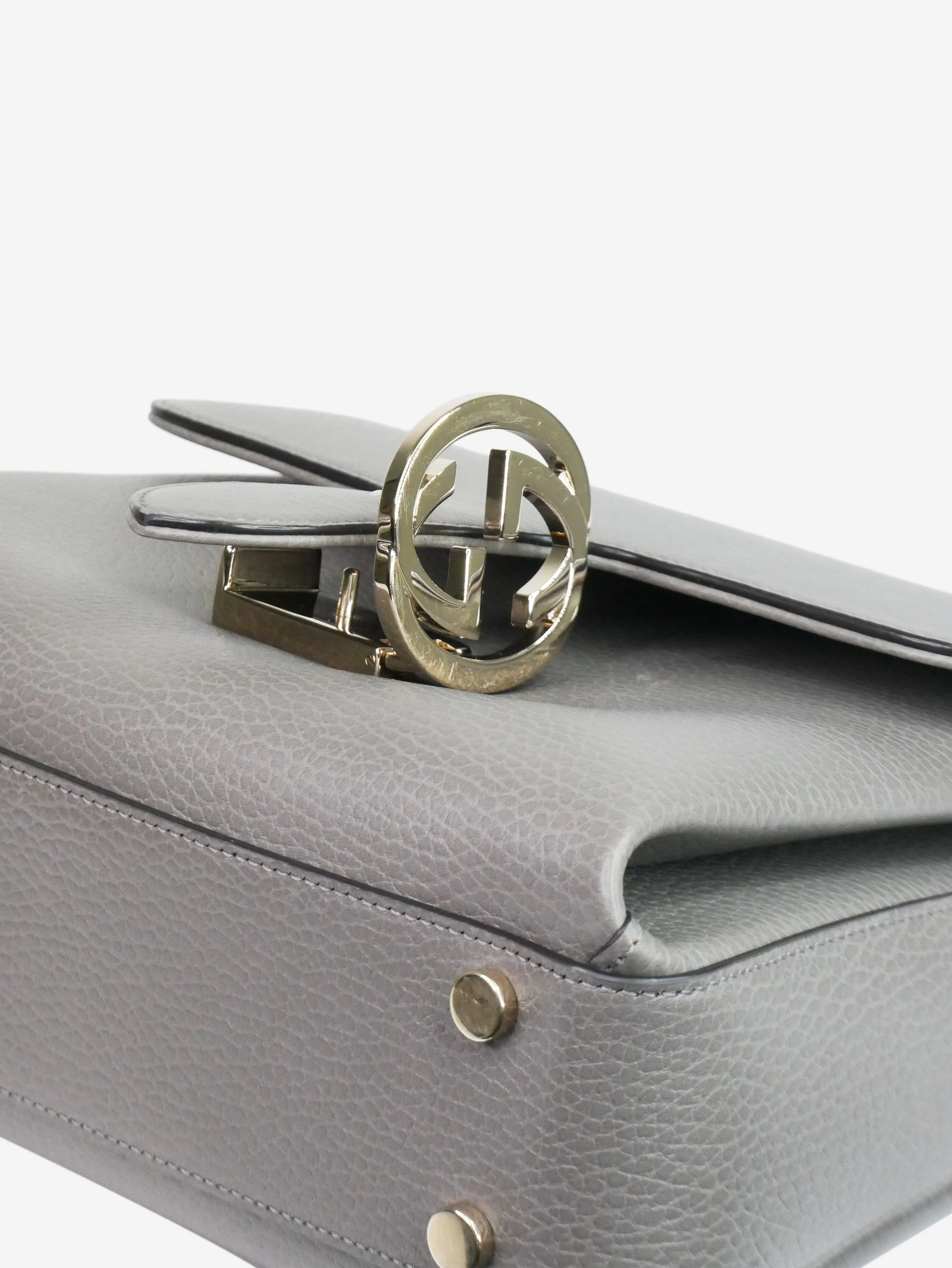 Grey Interlocking G leather shoulder bag