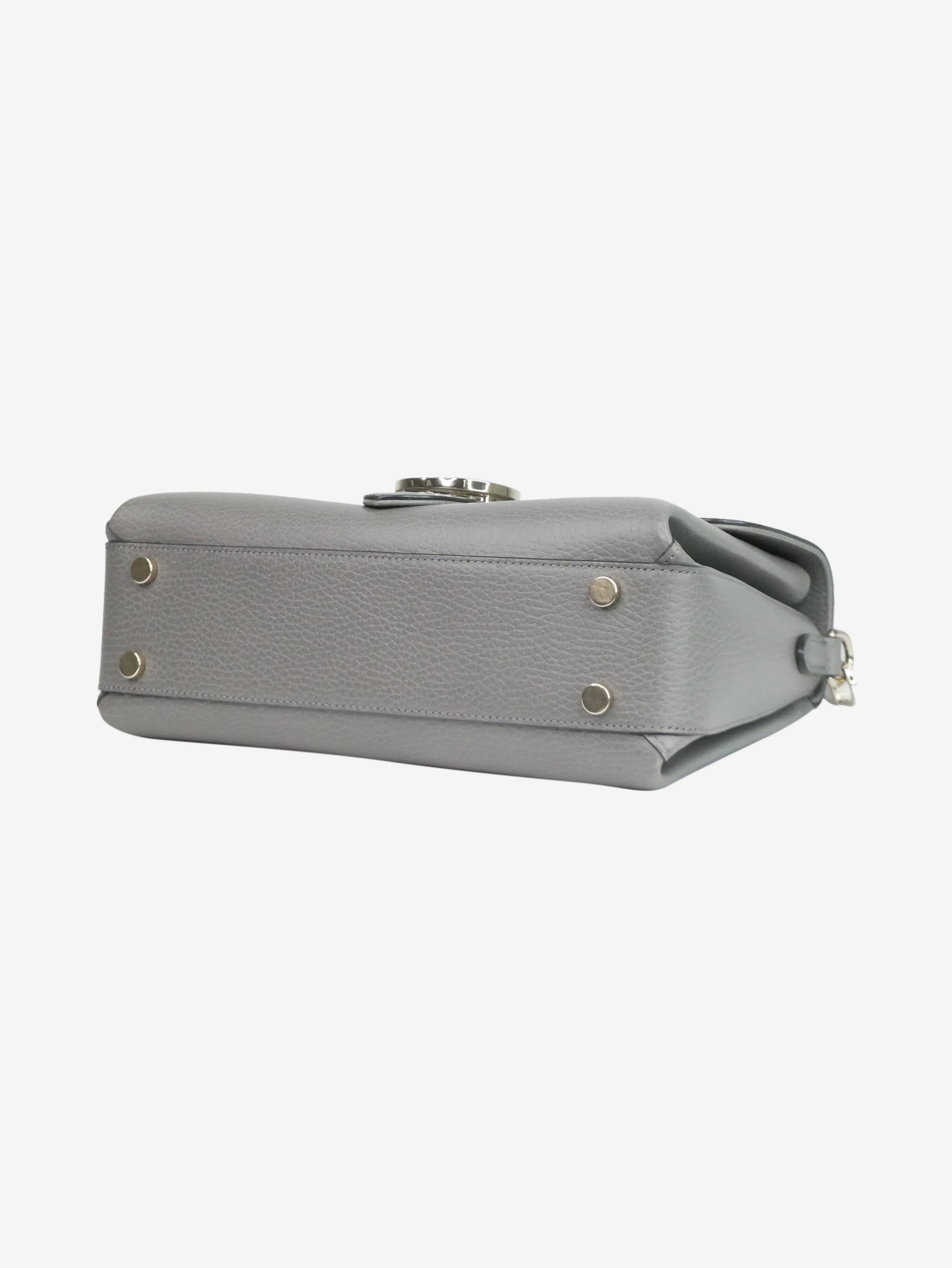 Grey Interlocking G leather shoulder bag