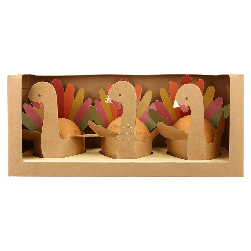 Meri Meri Turkey Surprise Balls (Set of 3)