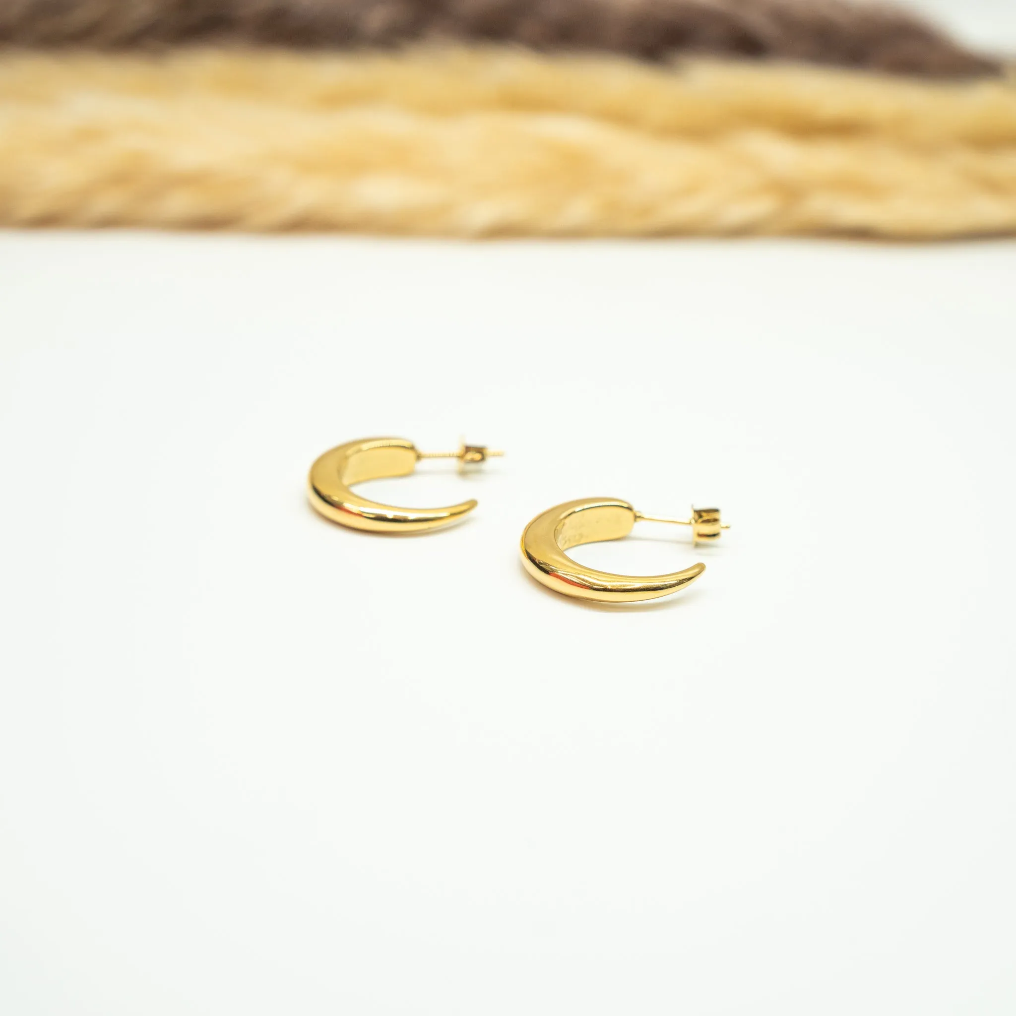 Mini Crescent Earrings