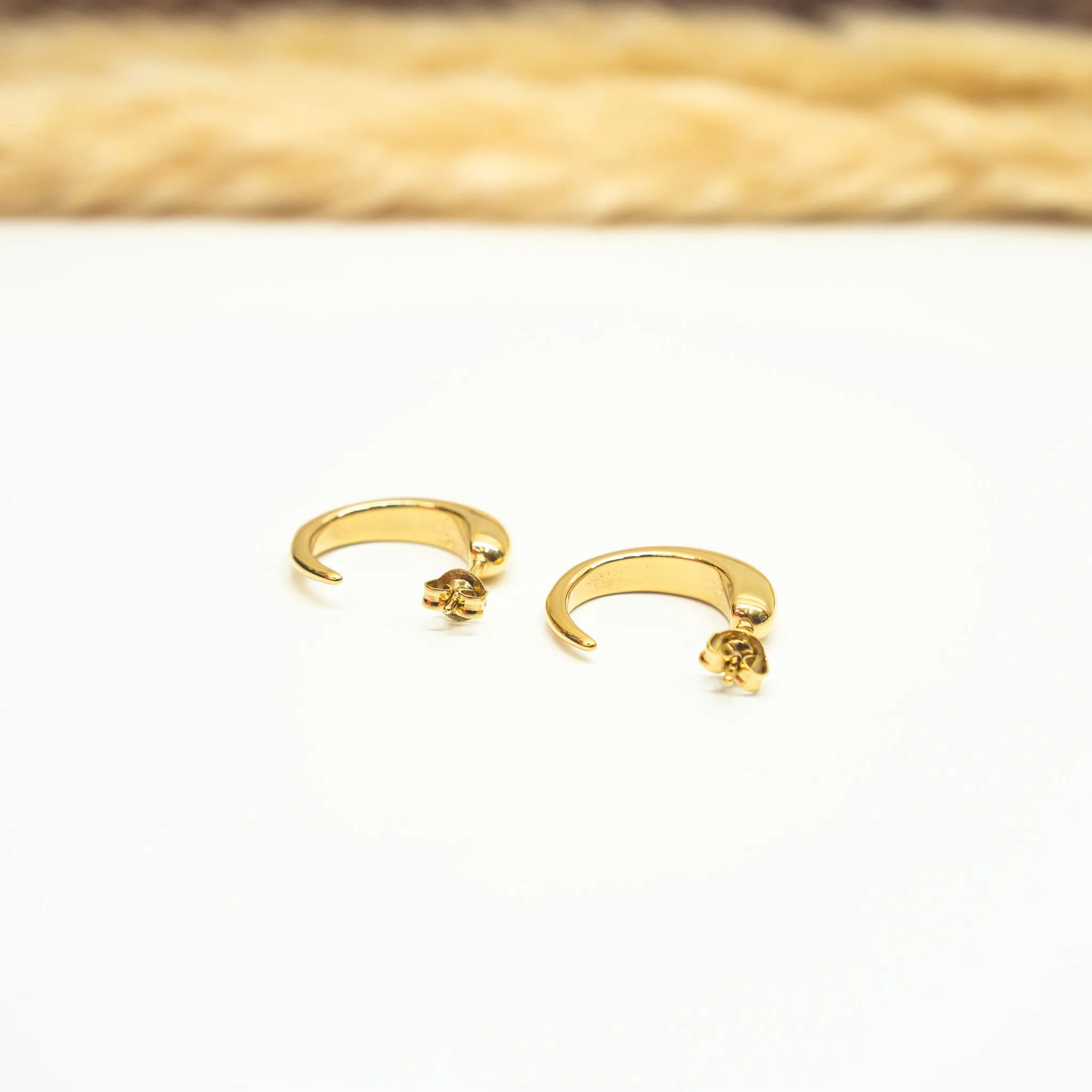 Mini Crescent Earrings