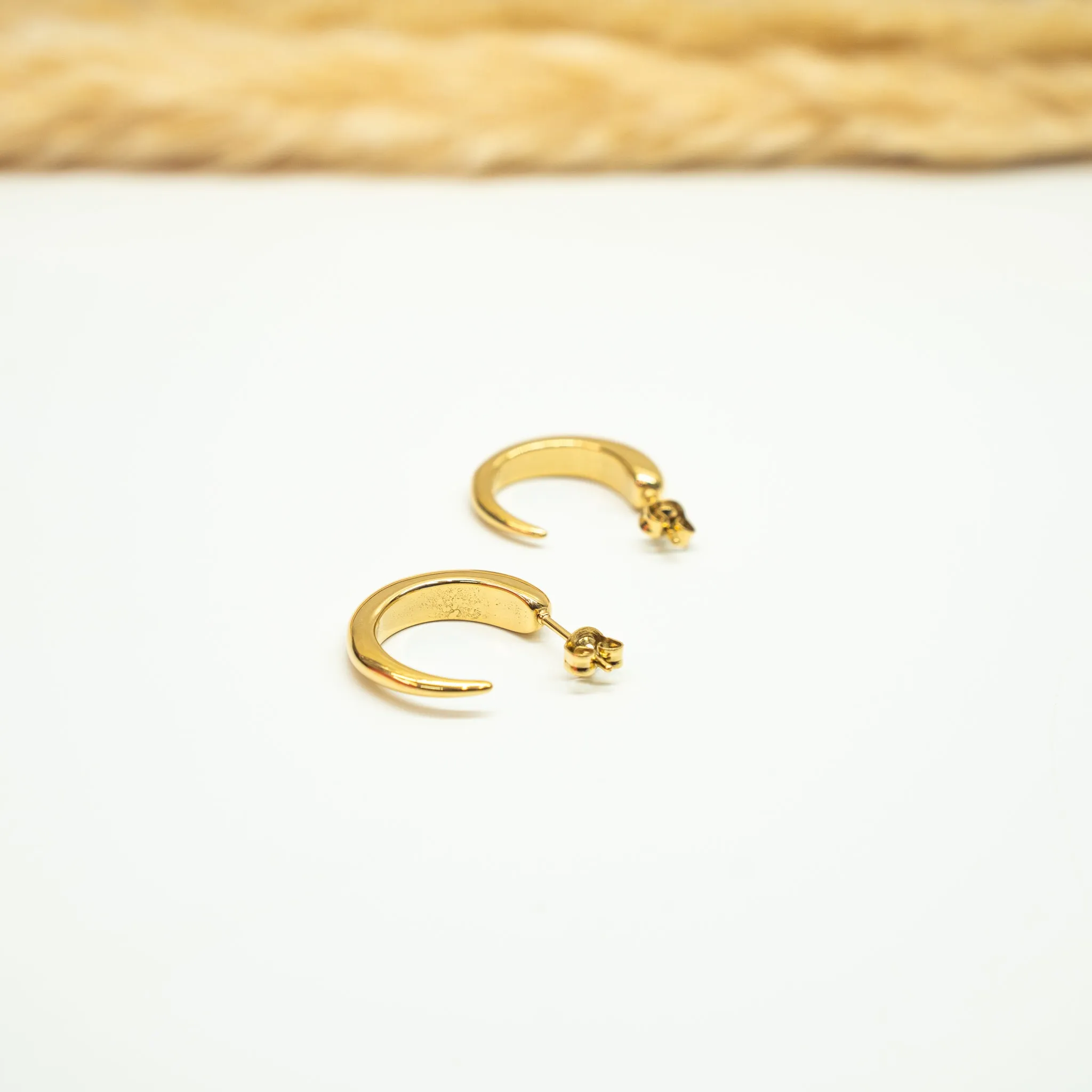 Mini Crescent Earrings