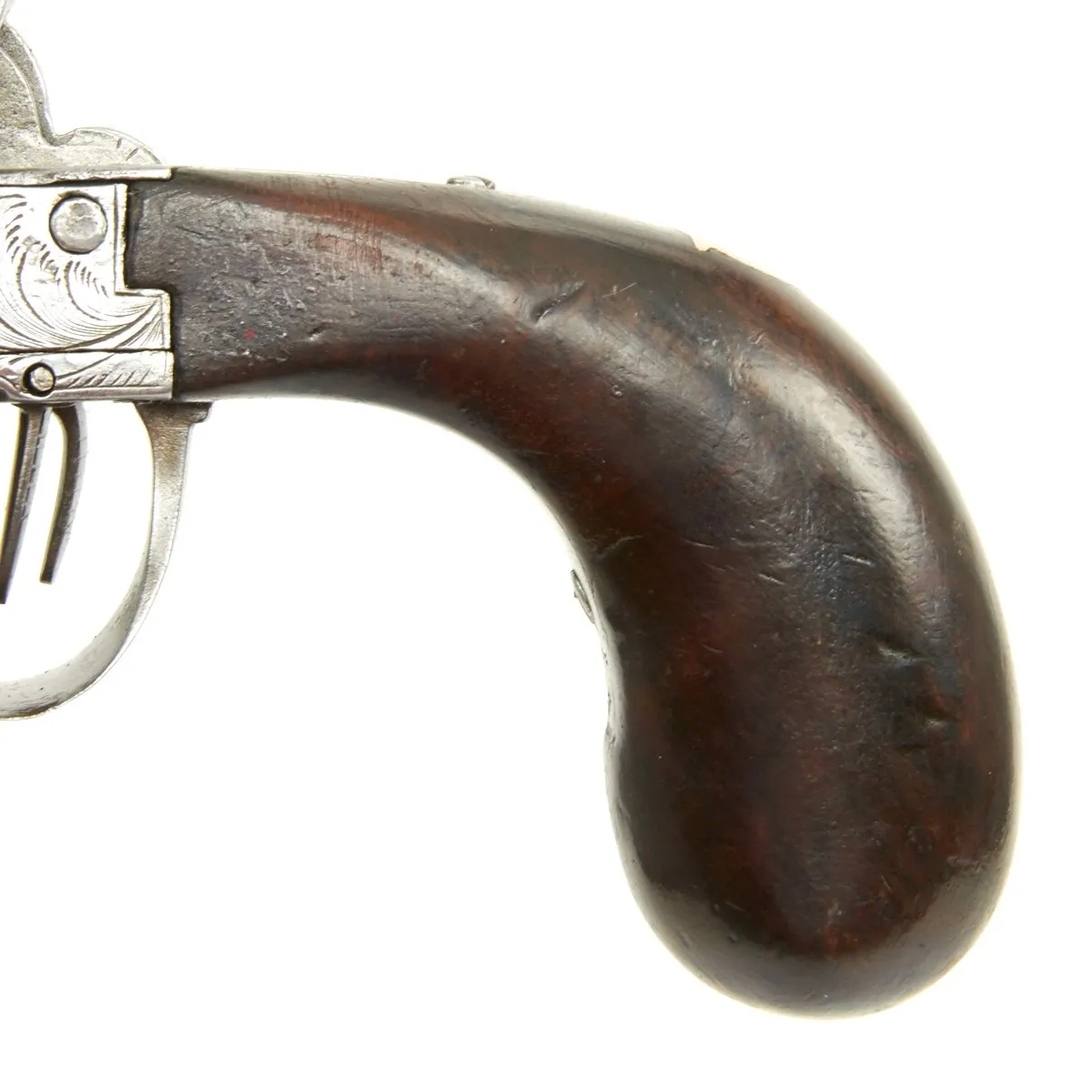 Original 19th Century European Style Double Barrel Percussion Pocket Pistol - circa 1835