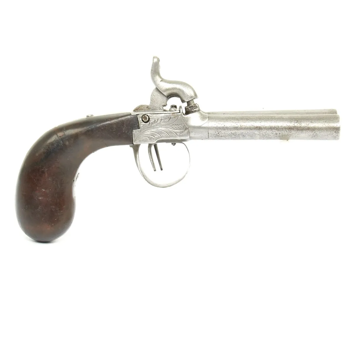 Original 19th Century European Style Double Barrel Percussion Pocket Pistol - circa 1835
