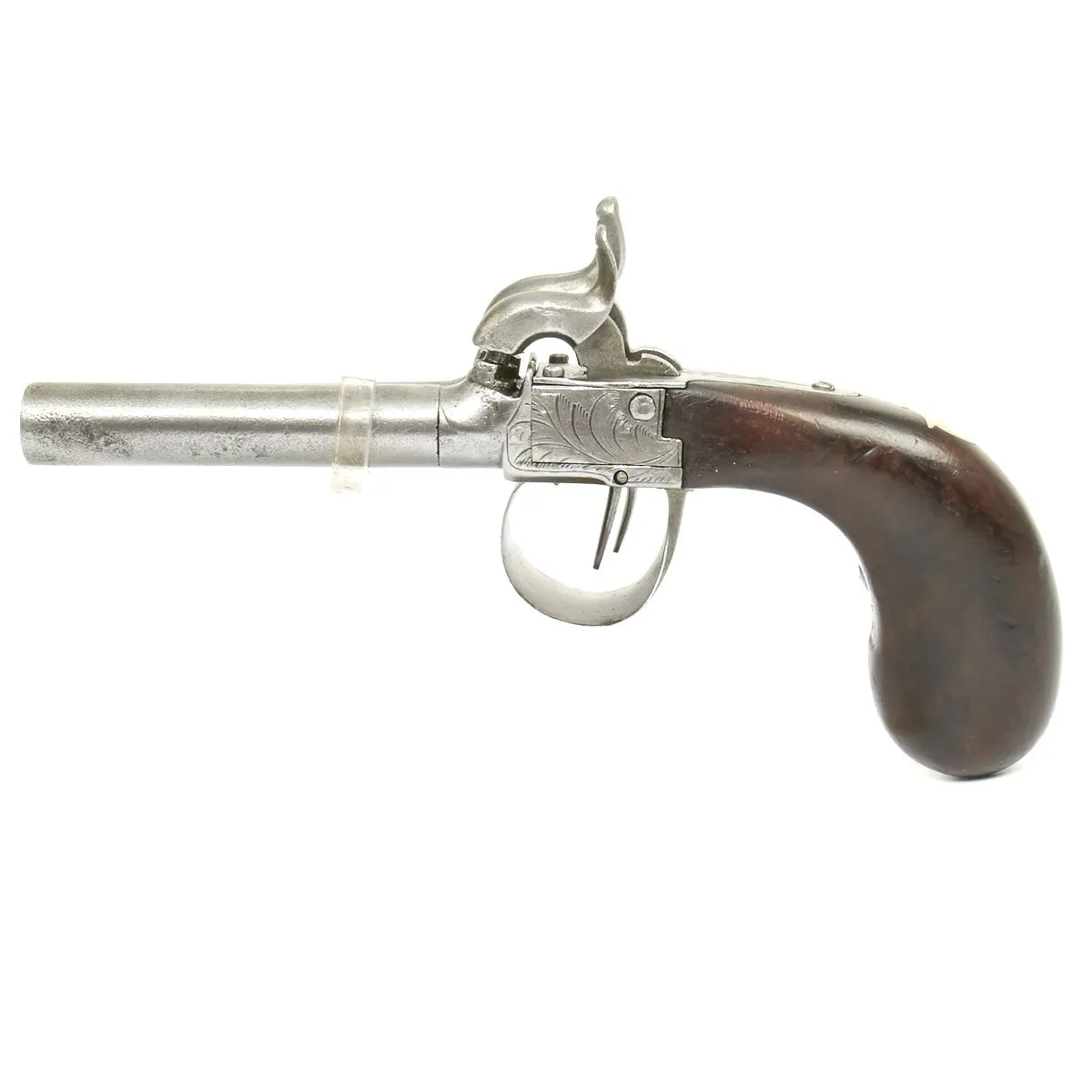 Original 19th Century European Style Double Barrel Percussion Pocket Pistol - circa 1835