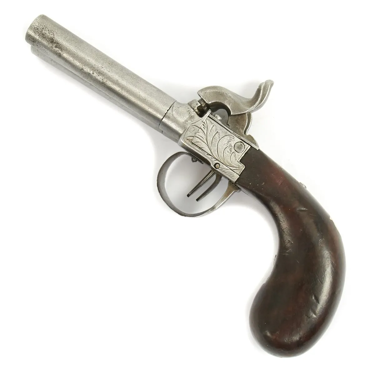 Original 19th Century European Style Double Barrel Percussion Pocket Pistol - circa 1835