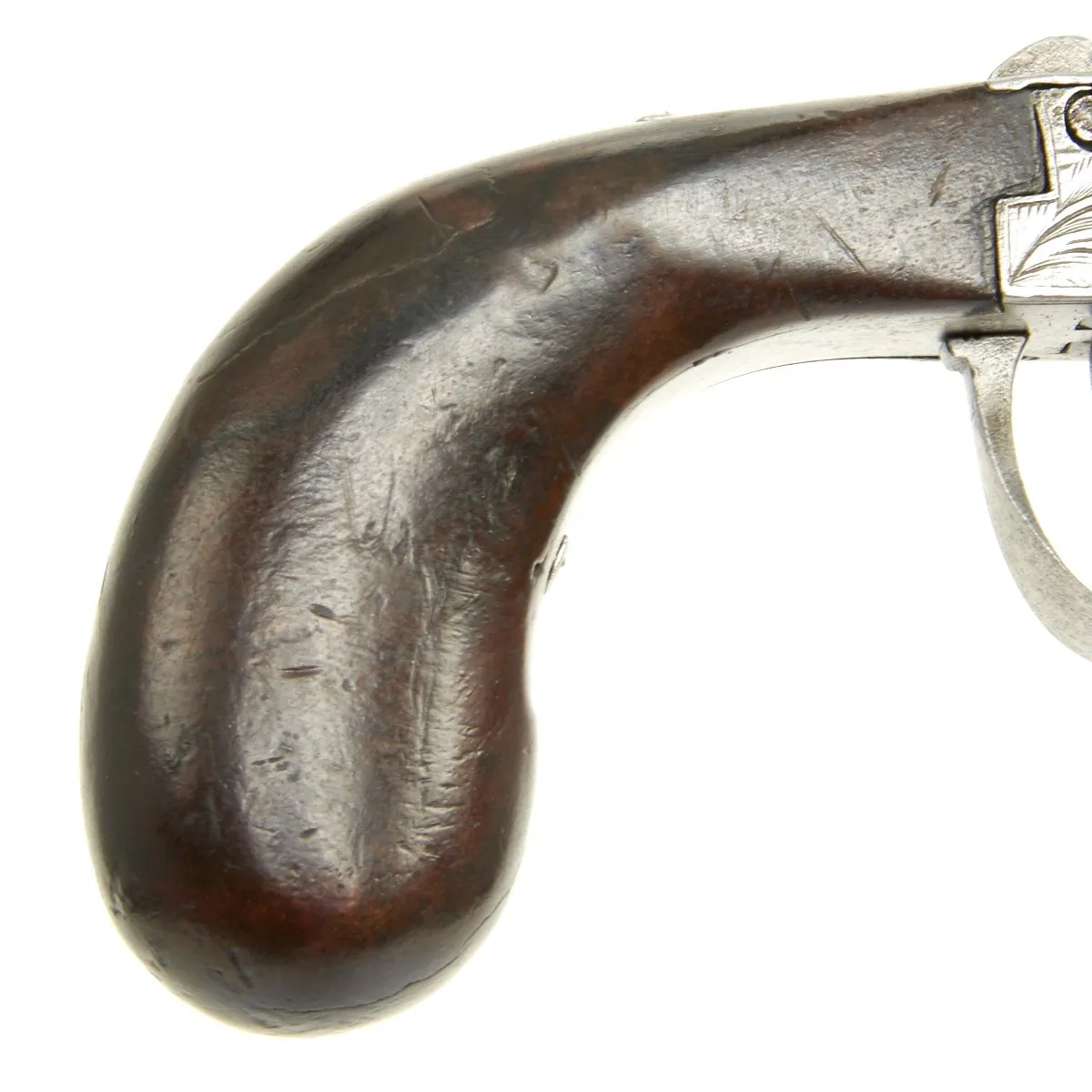 Original 19th Century European Style Double Barrel Percussion Pocket Pistol - circa 1835