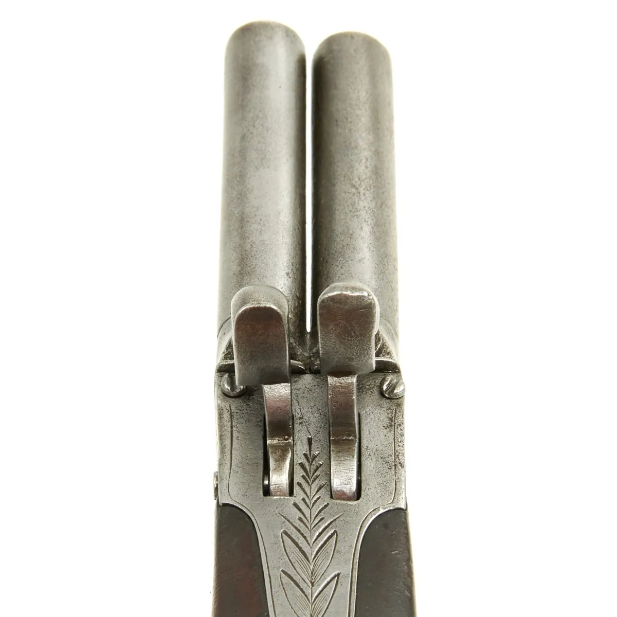 Original 19th Century European Style Double Barrel Percussion Pocket Pistol - circa 1835