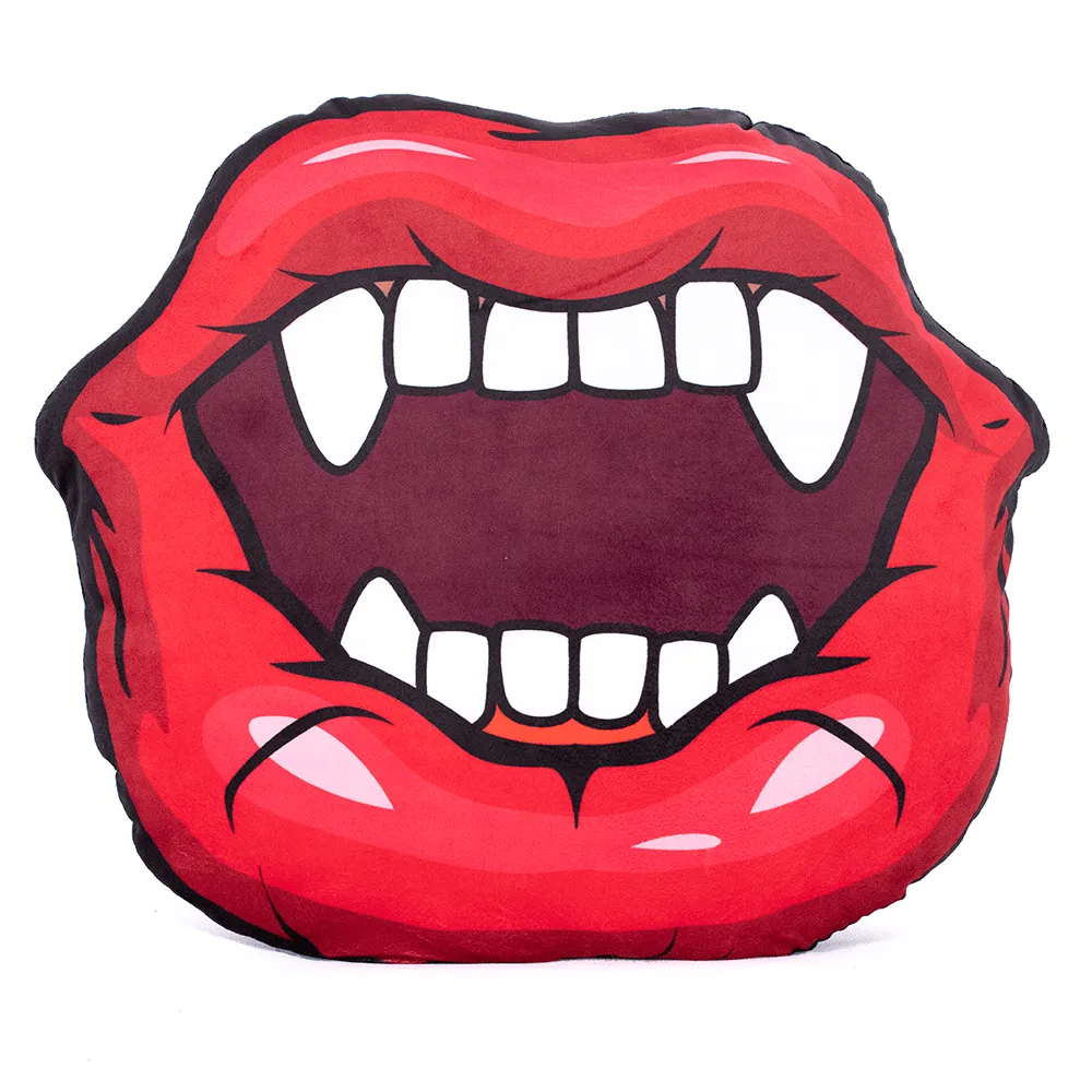 PILLOW - VAMP MOUTH 55cm X 60cm WAKE N BAKE
