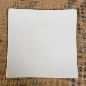Whiteware Small Curved Square Plate - 6.25 in